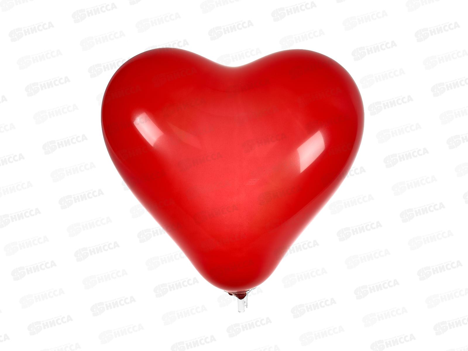 Шары 10&quot Сердце кристалл красное (50шт)  1105-0014