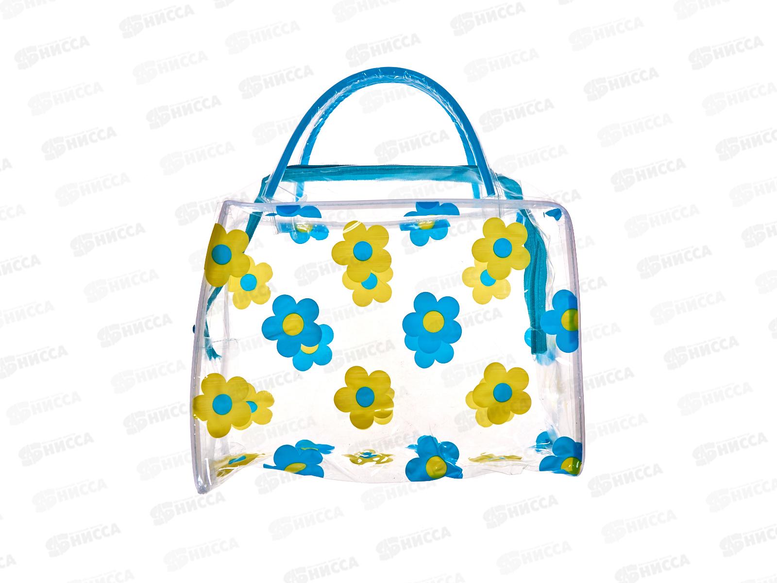 Косметичка &quotAdventure-Feathers&quot цветы голубой 24*17см 545-990