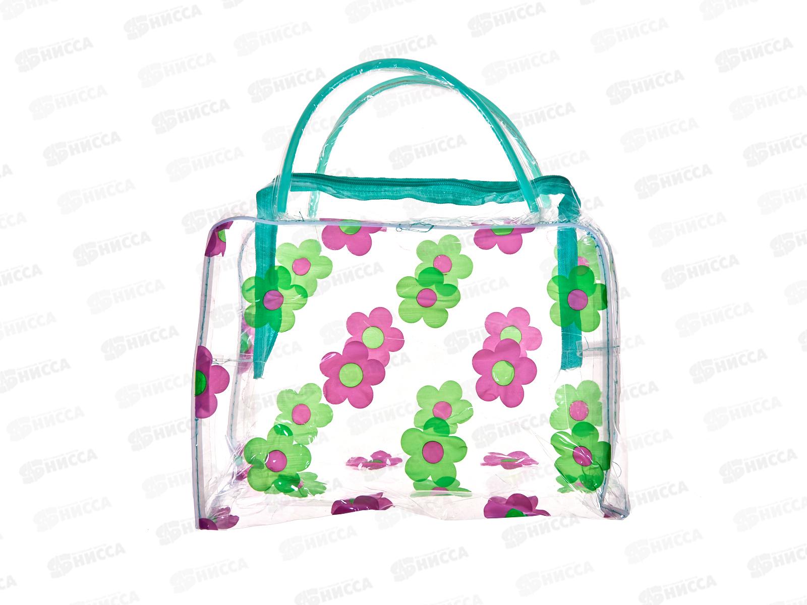 Косметичка &quotAdventure-Feathers&quot цветы мятный 24*17см 545-988