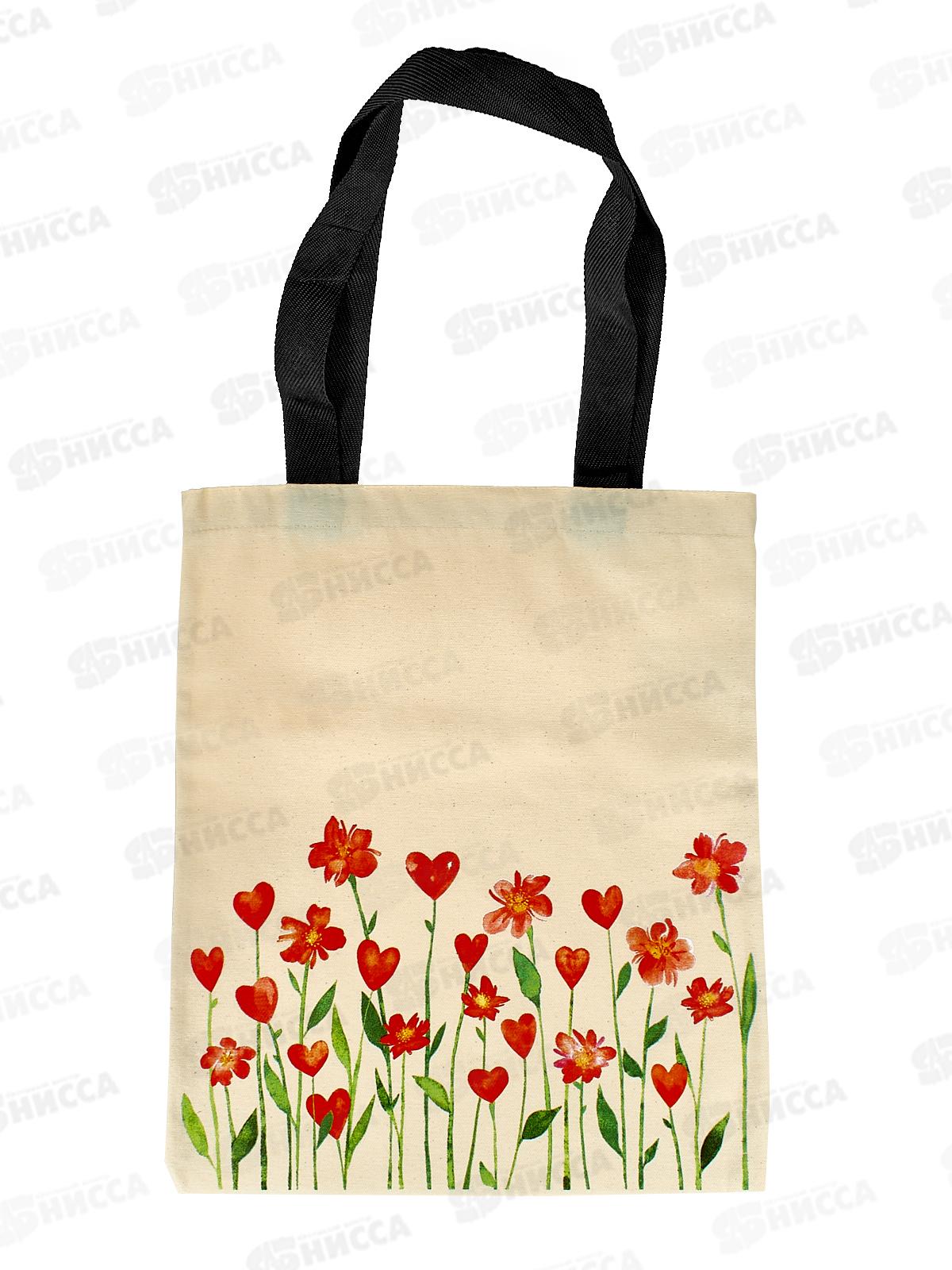 Сумка-шоппер текстильная премиум 0432.423 цветы