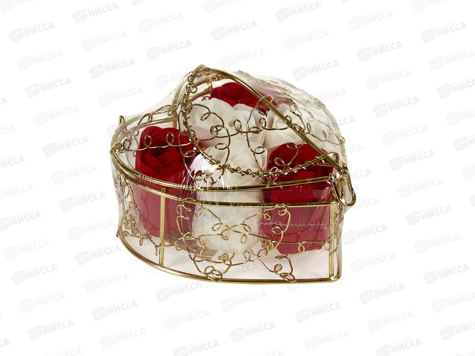 Набор под. мыльных роз в шкатулке 6шт 10717418