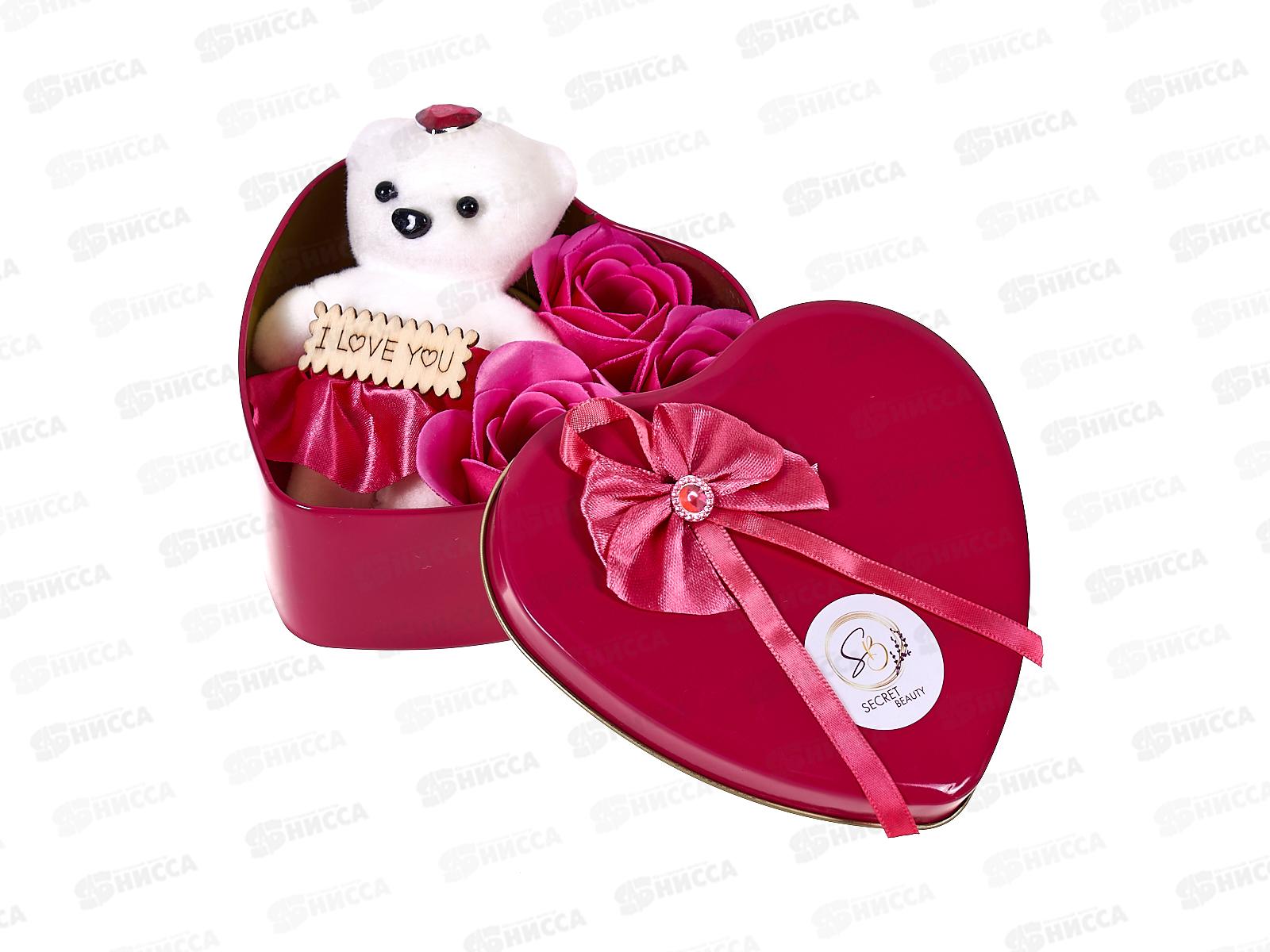 Набор под. &quotБордовые розы+медведь&quot 6962304