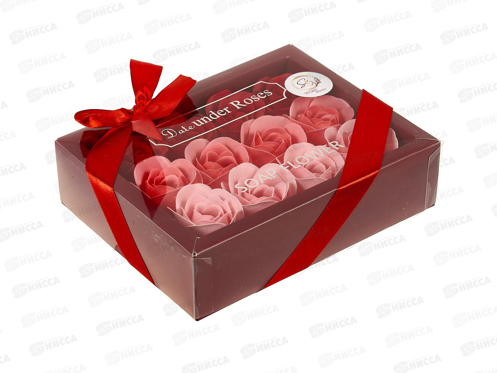 Набор мыльные розы 12шт красные 6962328