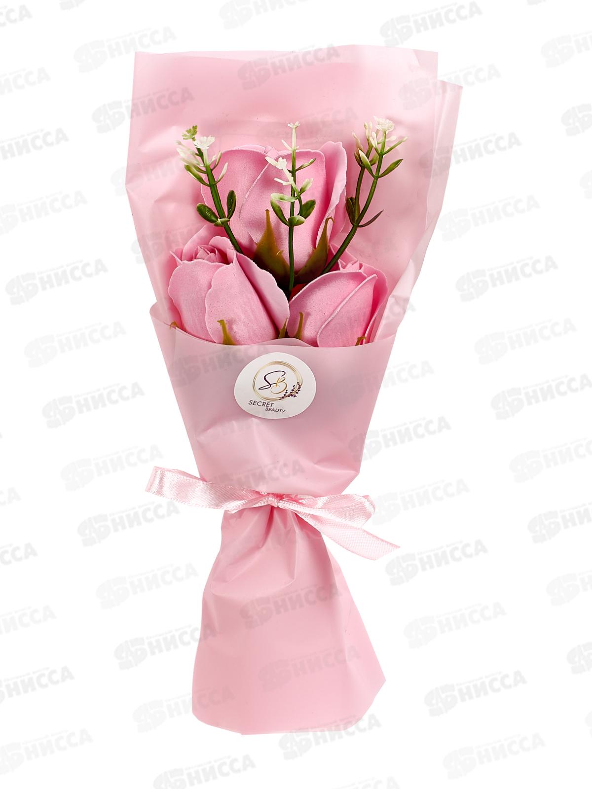 Букет мыльный из 3 нюдовых роз 6962343