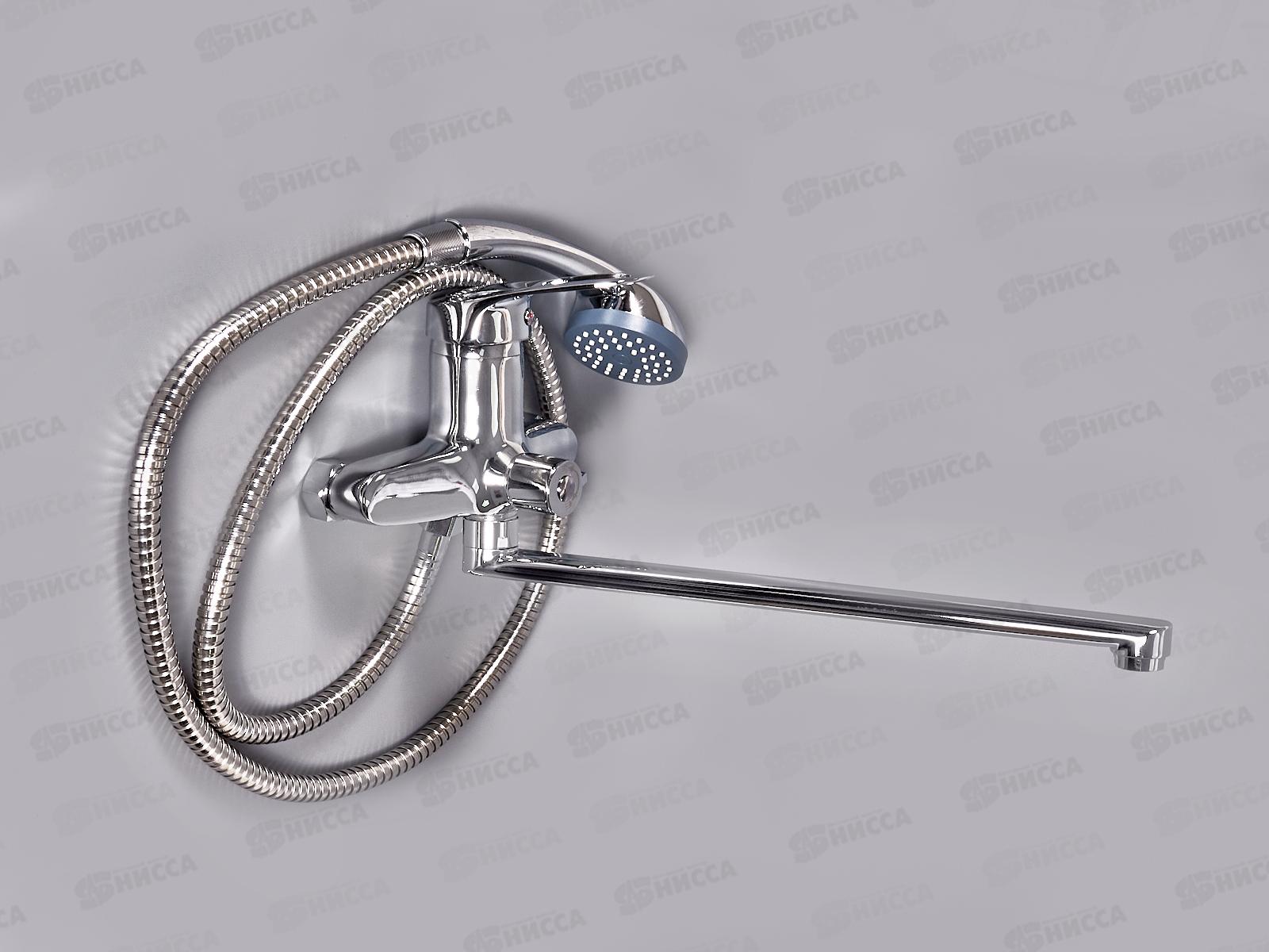 Смеситель для ванны шаровый, длинный излив, переключатель в корпусе, E22028