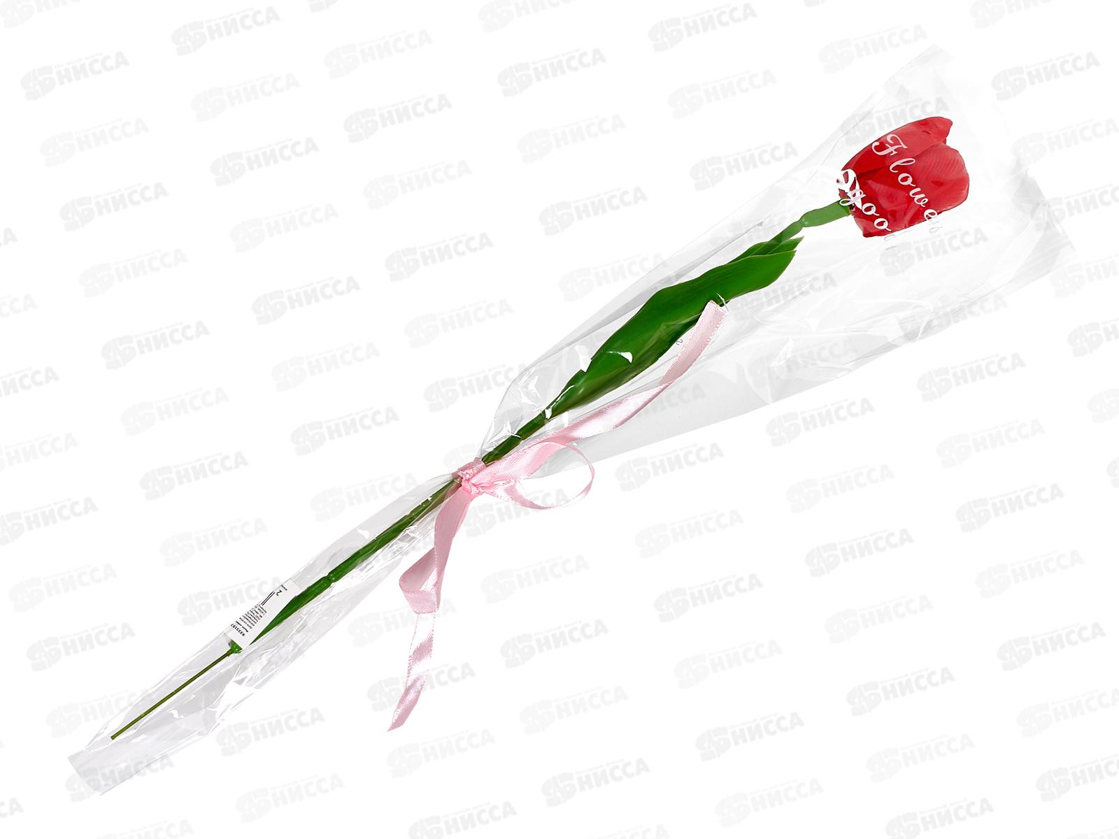 Мыльный тюльпан красный на стебле 9333107