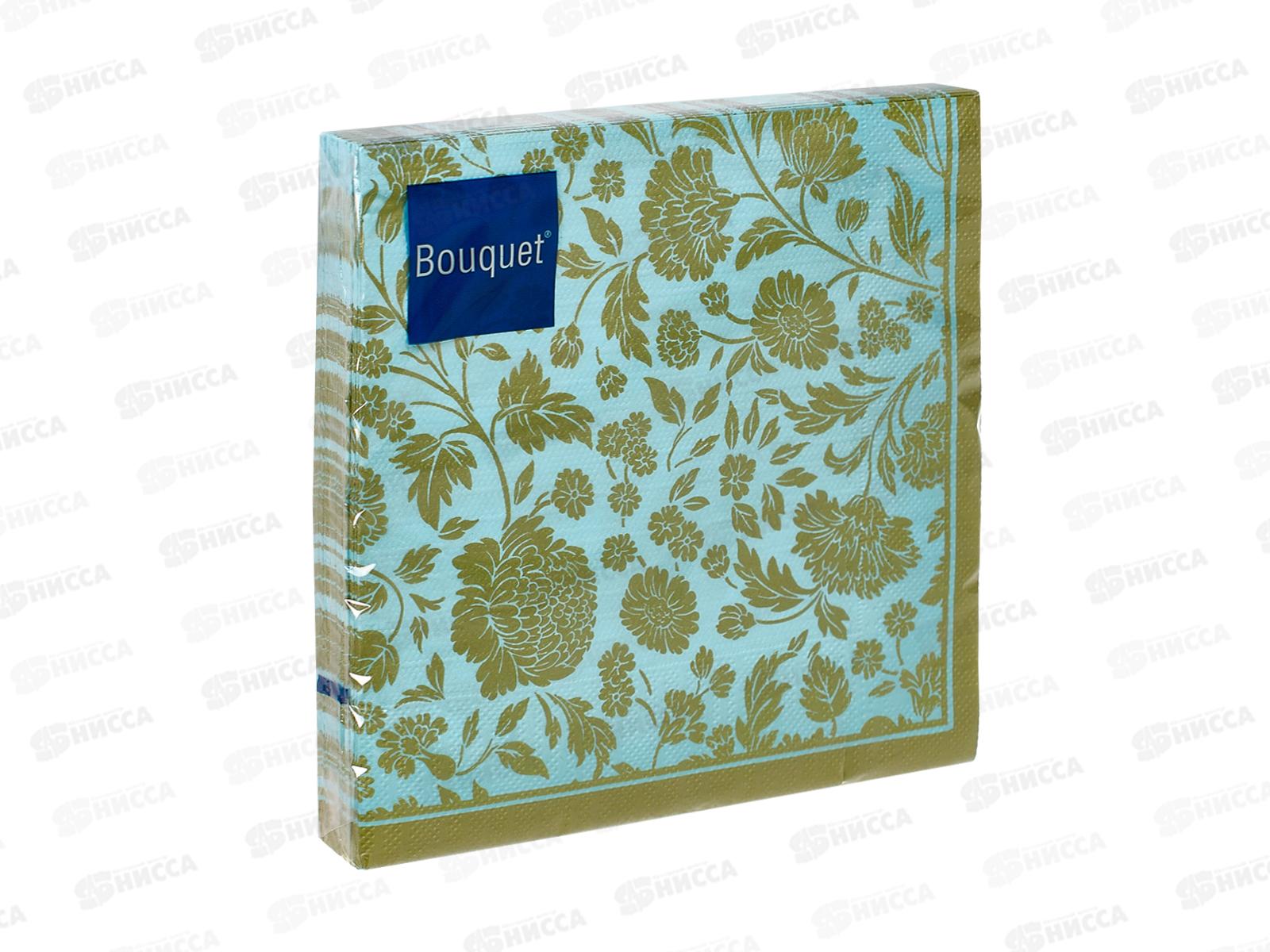 Салфетки 3 слойные 20 листов 33*33 Art Bouquet Анжелика. золото Тиффани 37693