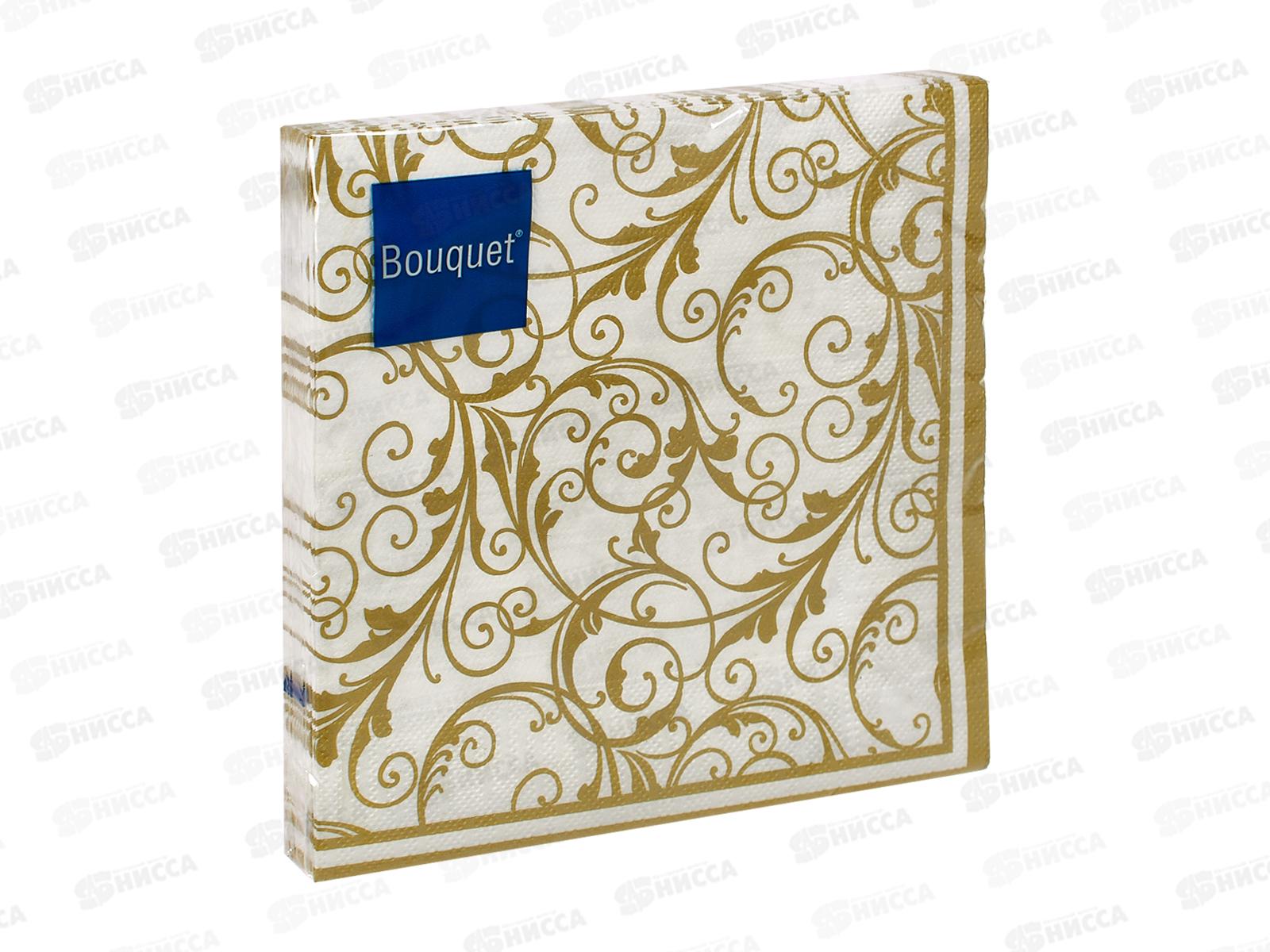 Салфетки 3 слойные 20 листов 33*33 Art Bouquet Очарование на белом 37649