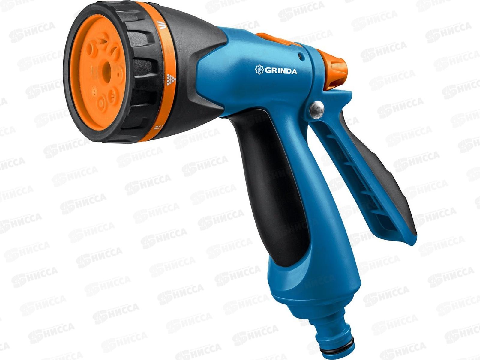 Пистолет поливочный GRINDA B-8,, курок сзади, 429110