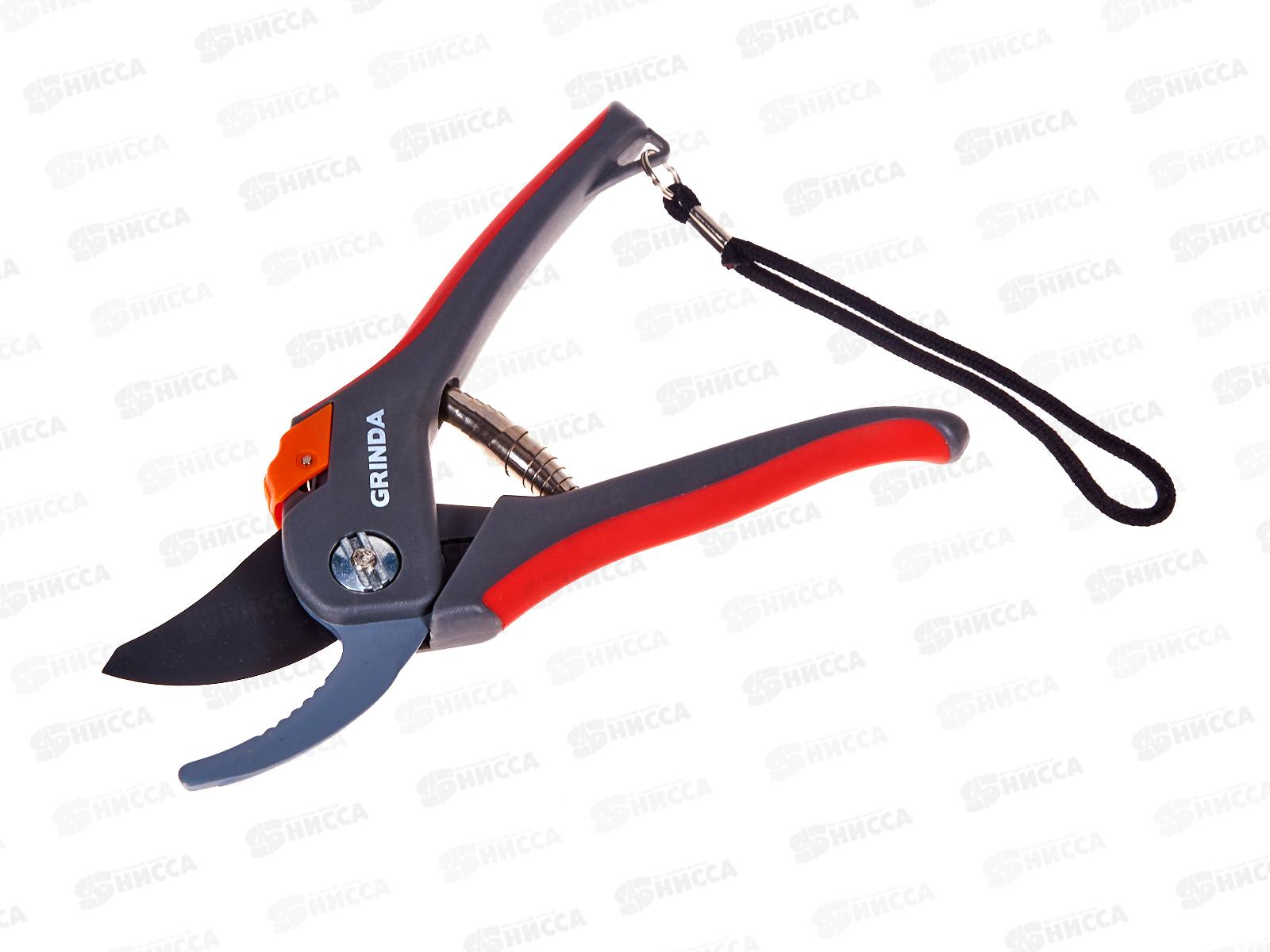 Секатор плоскостной, 205мм, тефлон, GRINDA G-26, 423102