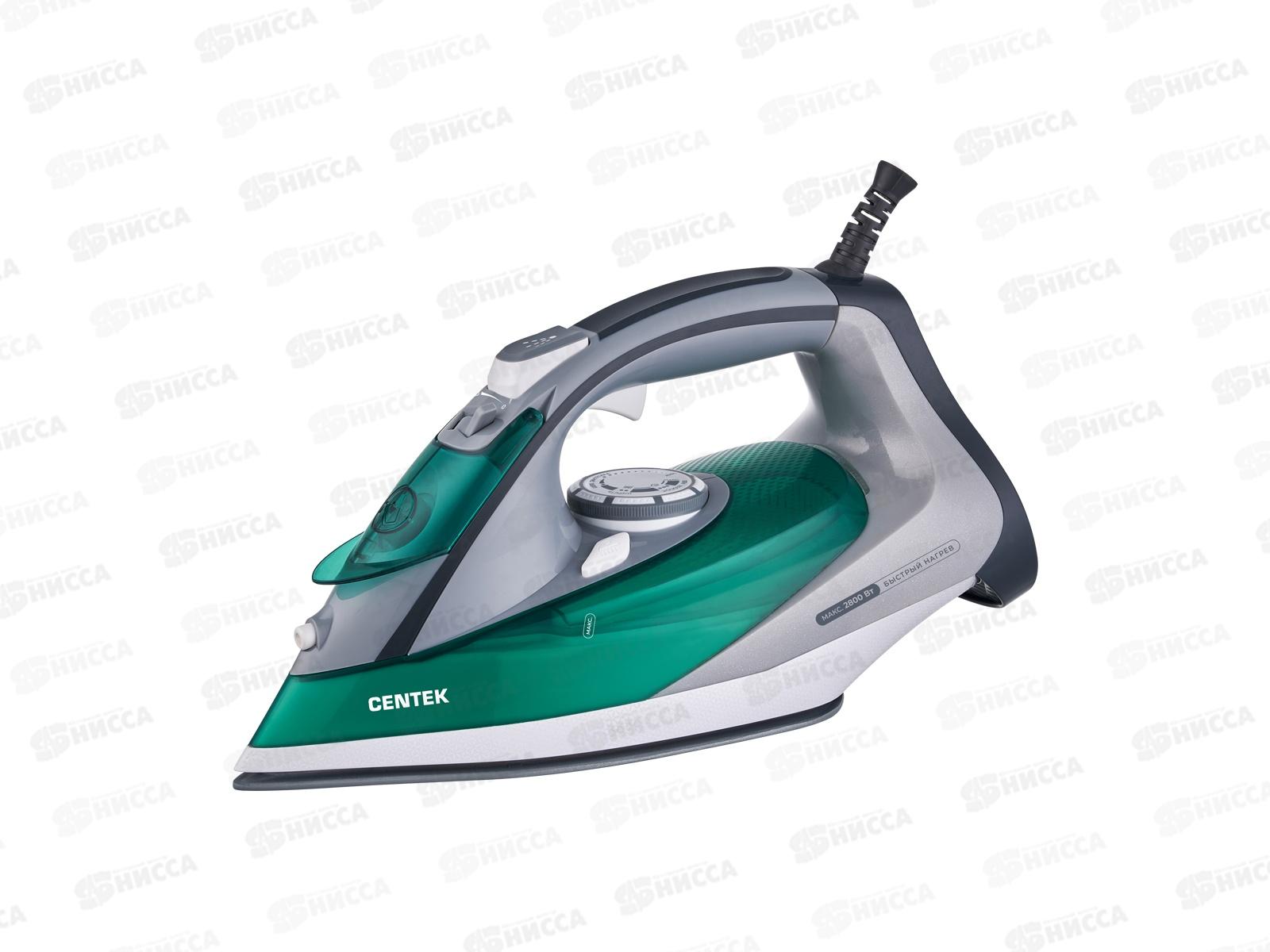 Утюг электрическиц CT-2309 2800Вт Зеленый вертикальное отпаривание 270мл керамика