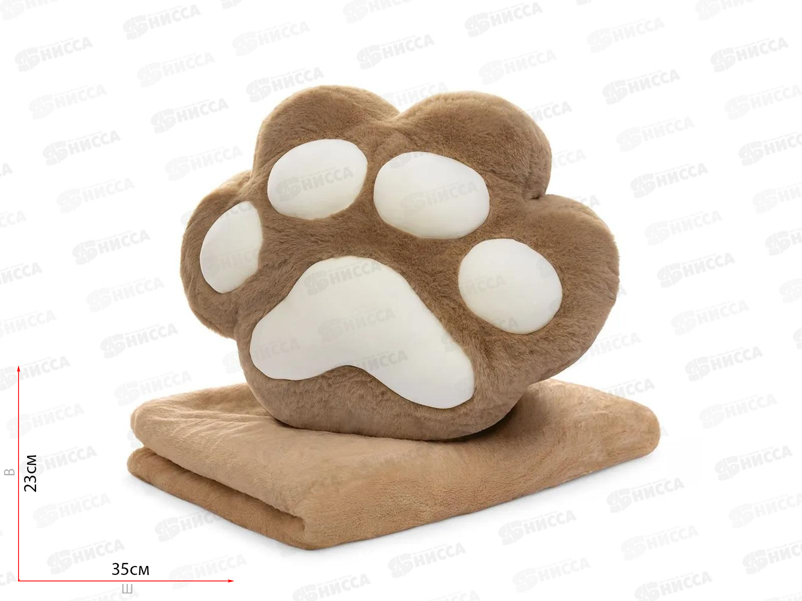 Плед Лапка, Коричневый 30см, МТ241101-30-BR-SD