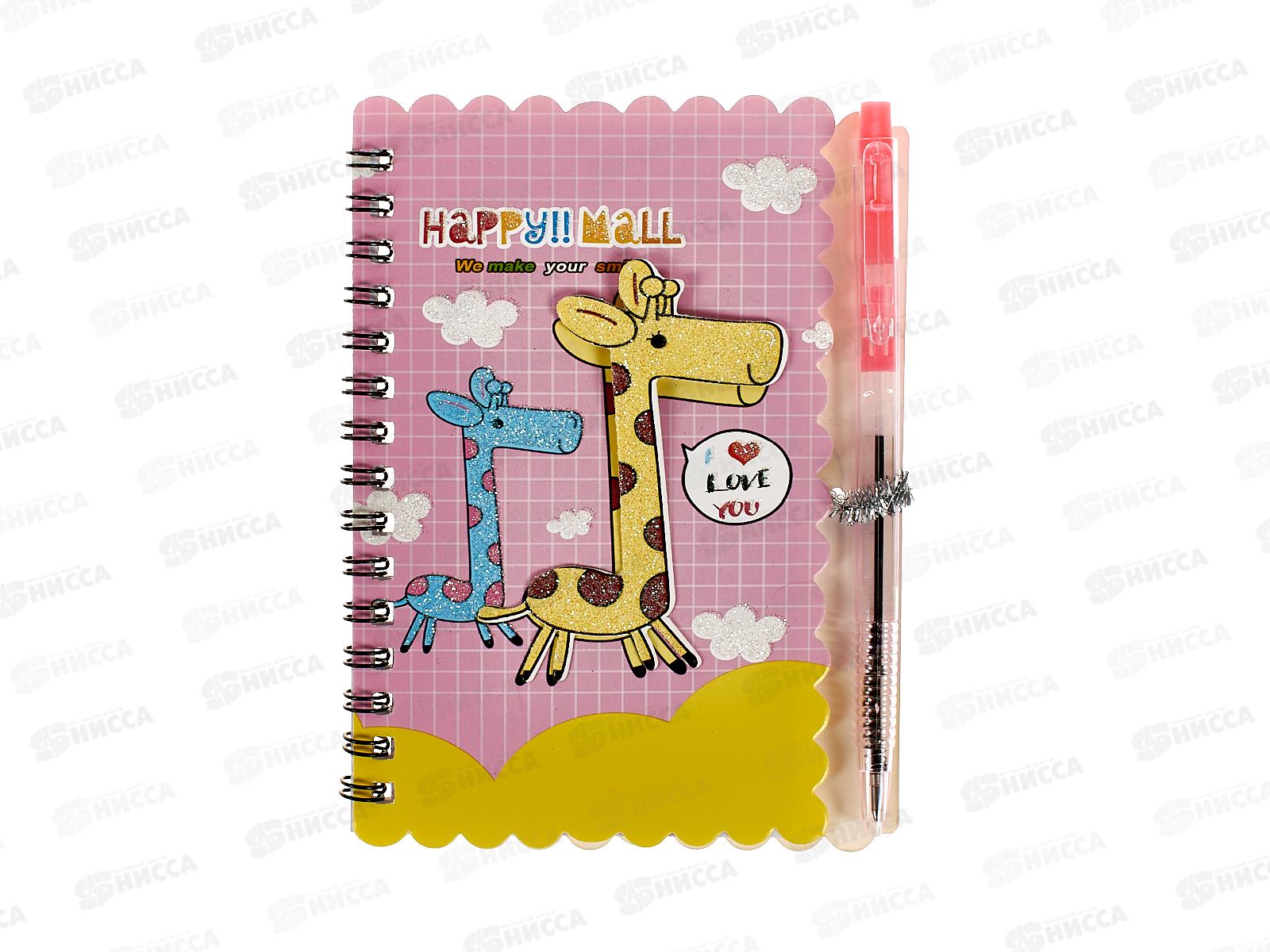 Блокнот с ручкой А6 30л. Зверята уп12/720шт Р21548-14