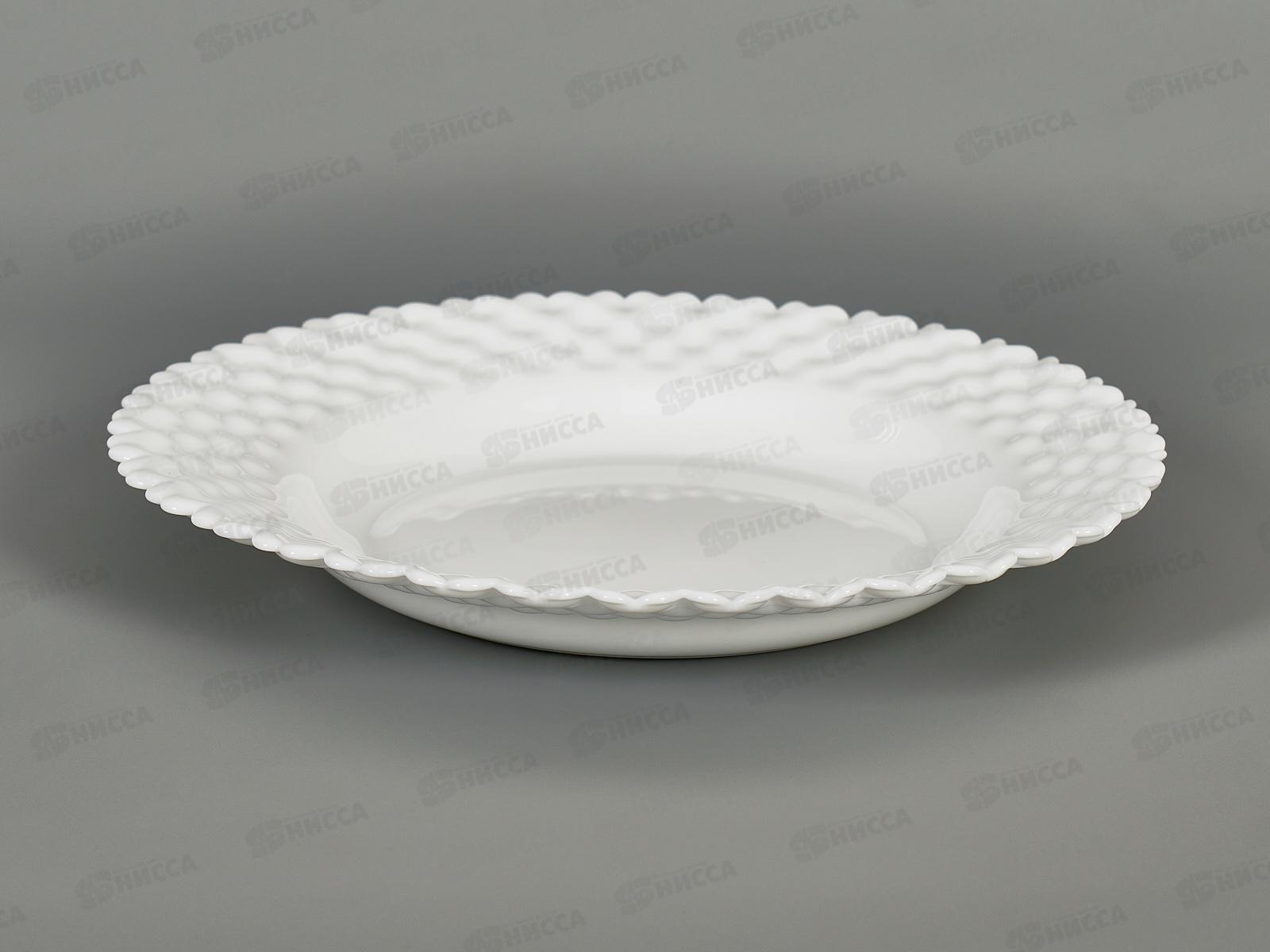 Тарелка суповая круглая РО225Р WHITE 116821 *6/36