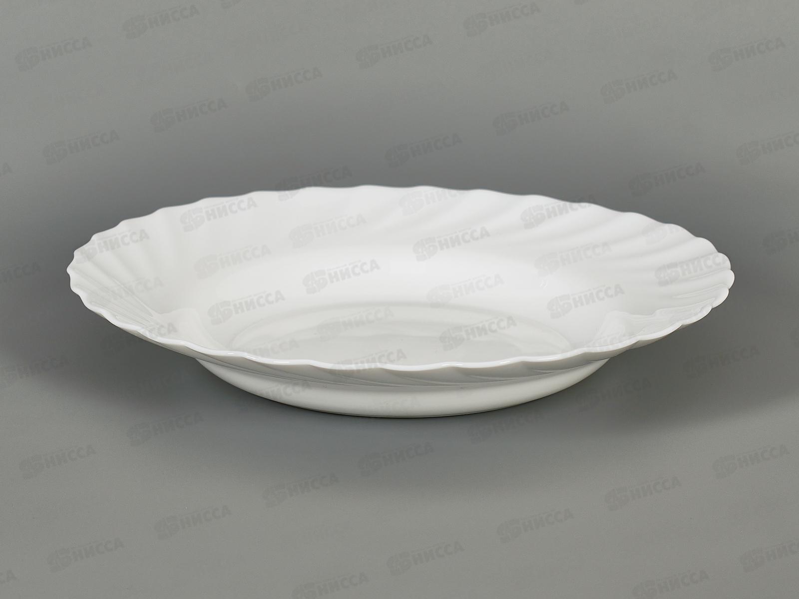 Тарелка суповая круглая РО225Т WHITE 116822 *6/36