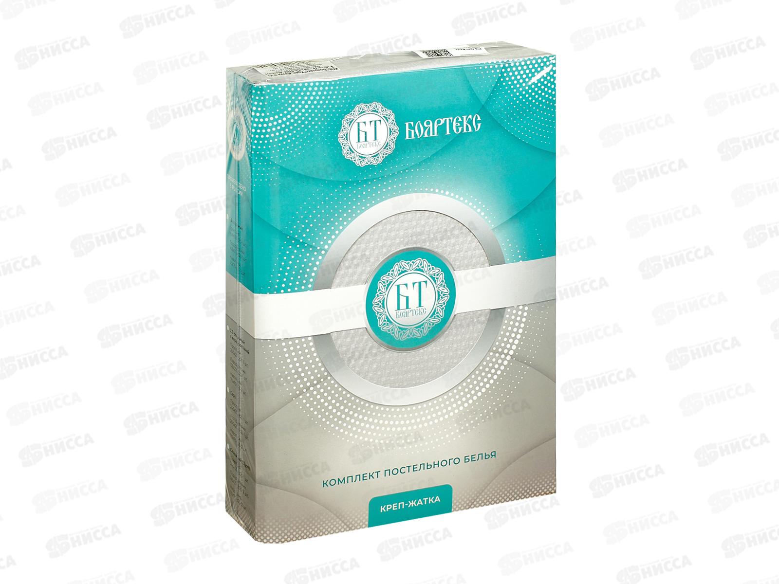 Комплект постельного белья 2,0сп с европростыней Креп-Жатка 13-4108 Жемчуг