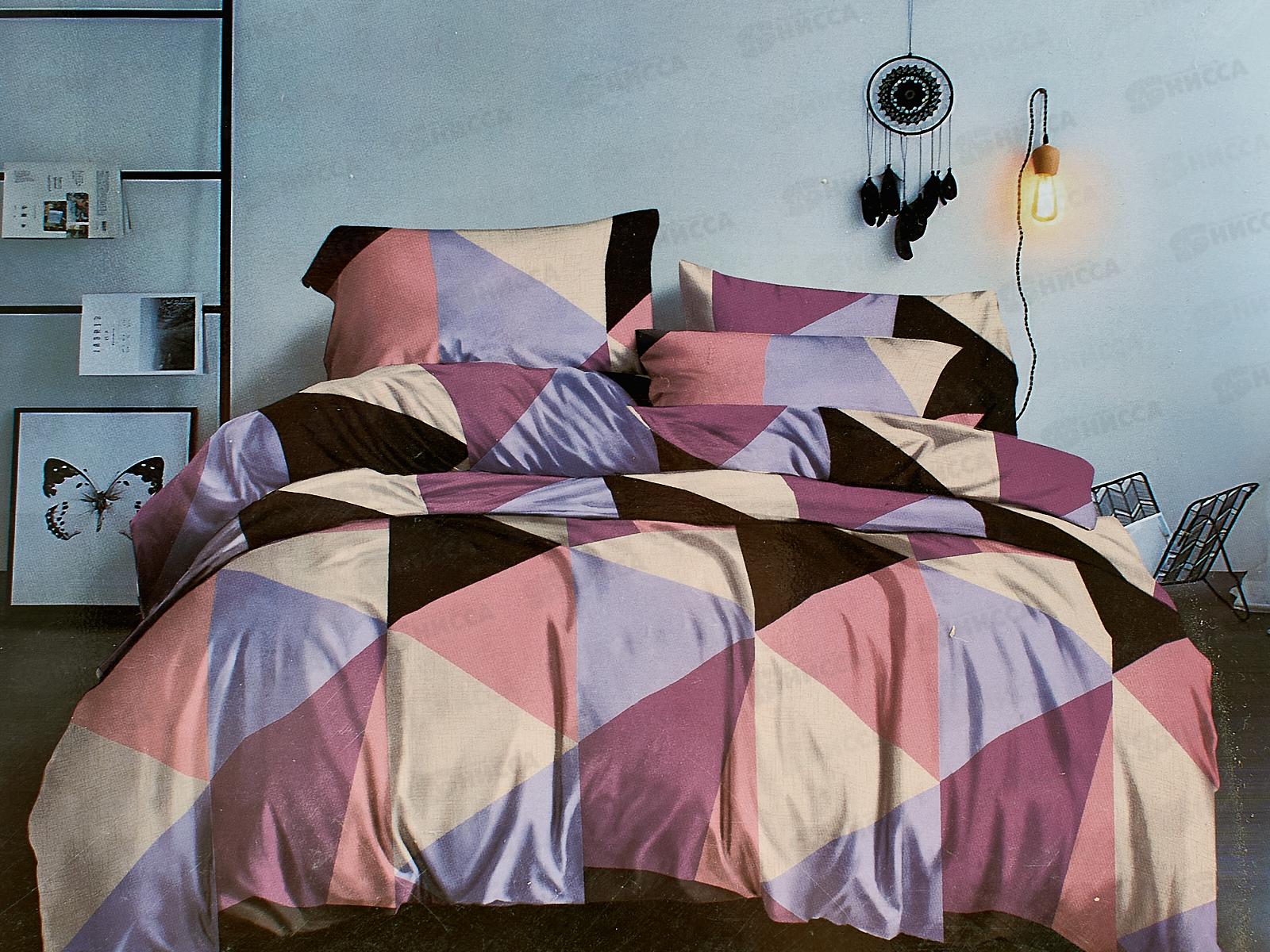 Комплект постельного белья 1,5сп PANDORA полисатин №q102901aa треугольн S/P