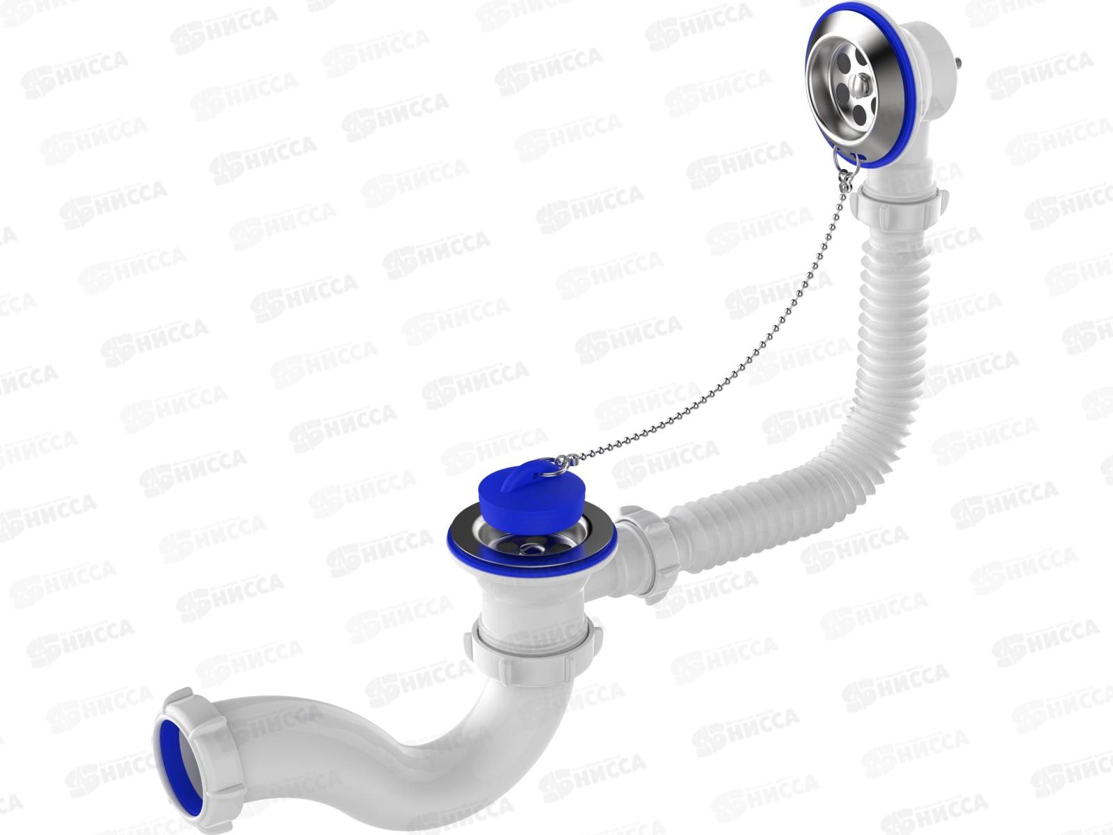 Сифон для ванны с выпуском и переливом с гт 40х40/50, V110 *45