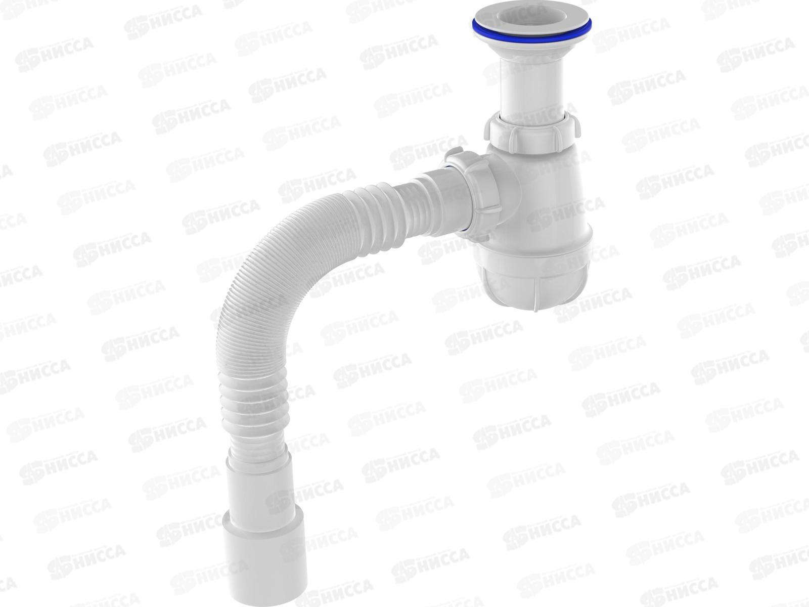 Сифон для кухни 1 1/2&quot х 40 удлин.горловина с гиб.трубой, PB0515 *30