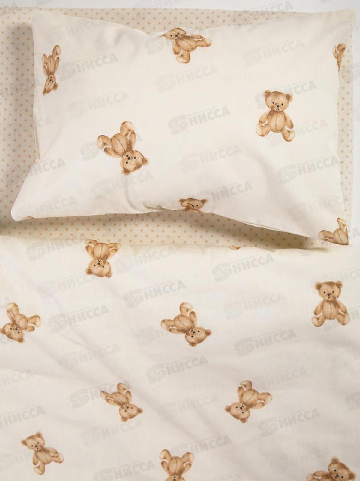 Комплект постельного белья детский бязь НН Тедди 10480-1+10488-1 бэби 40*60 1 стандарт