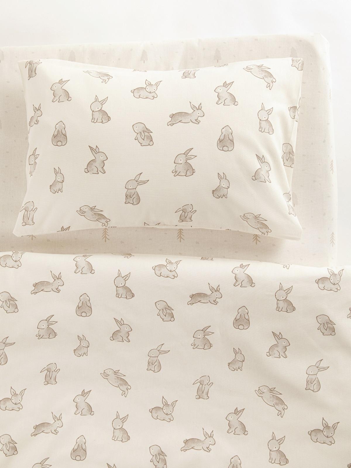 Комплект постельного белья детский бязь НН Зайчики 10293-1+10294-1 бэби 40*60 1 стандарт