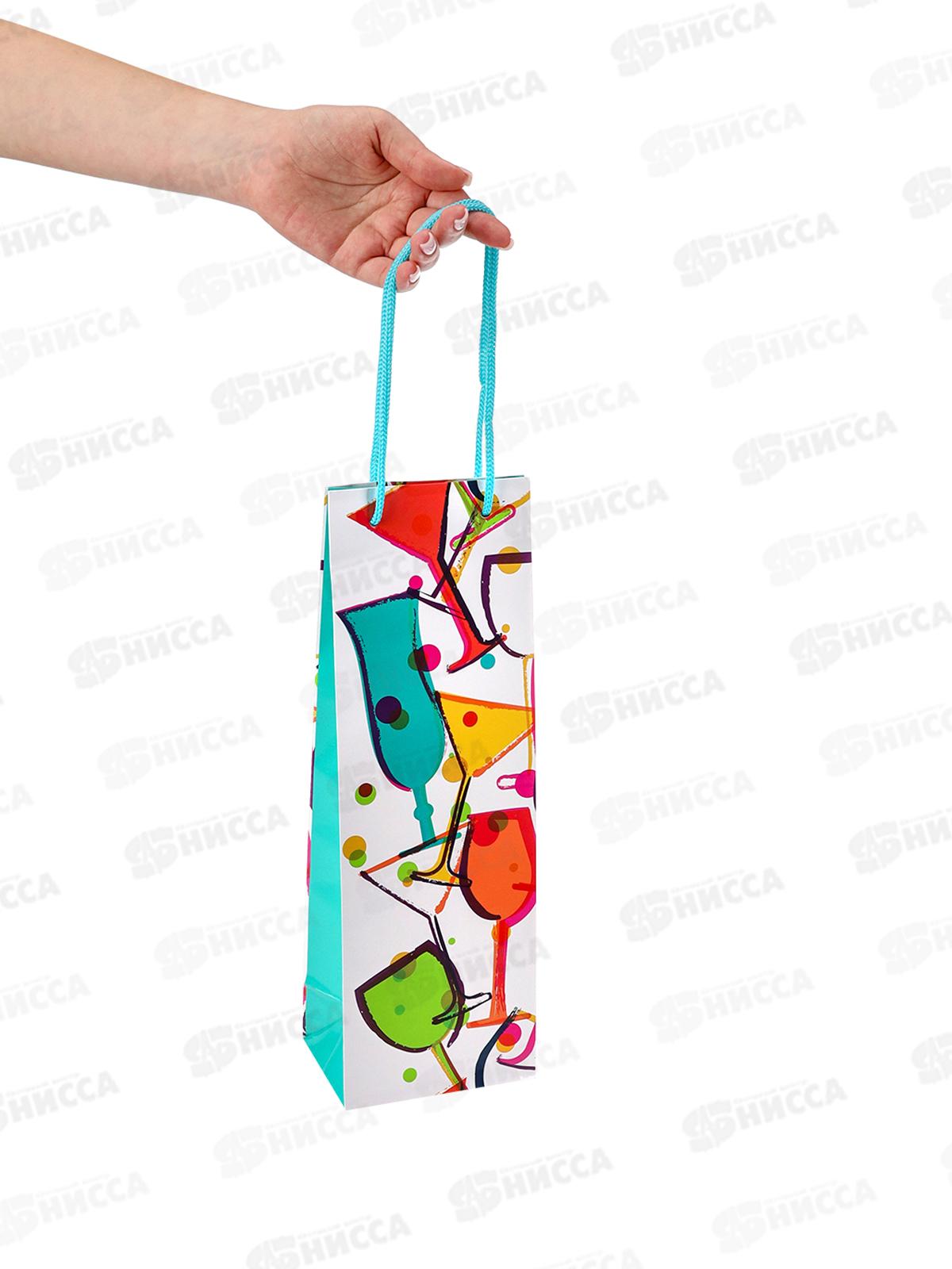 Пакет подарочный MI 12х36х8,5см Bottle Бокалы ПКП-9130