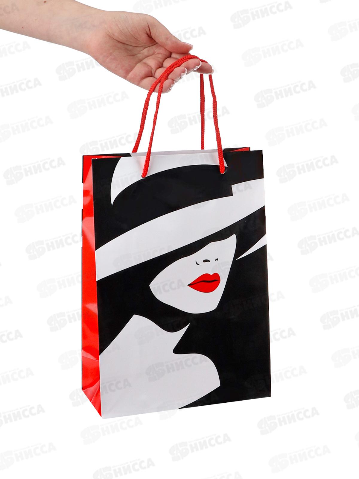 Пакет подарочный MI 22х31х10см Дама, ПКП-9158 *12