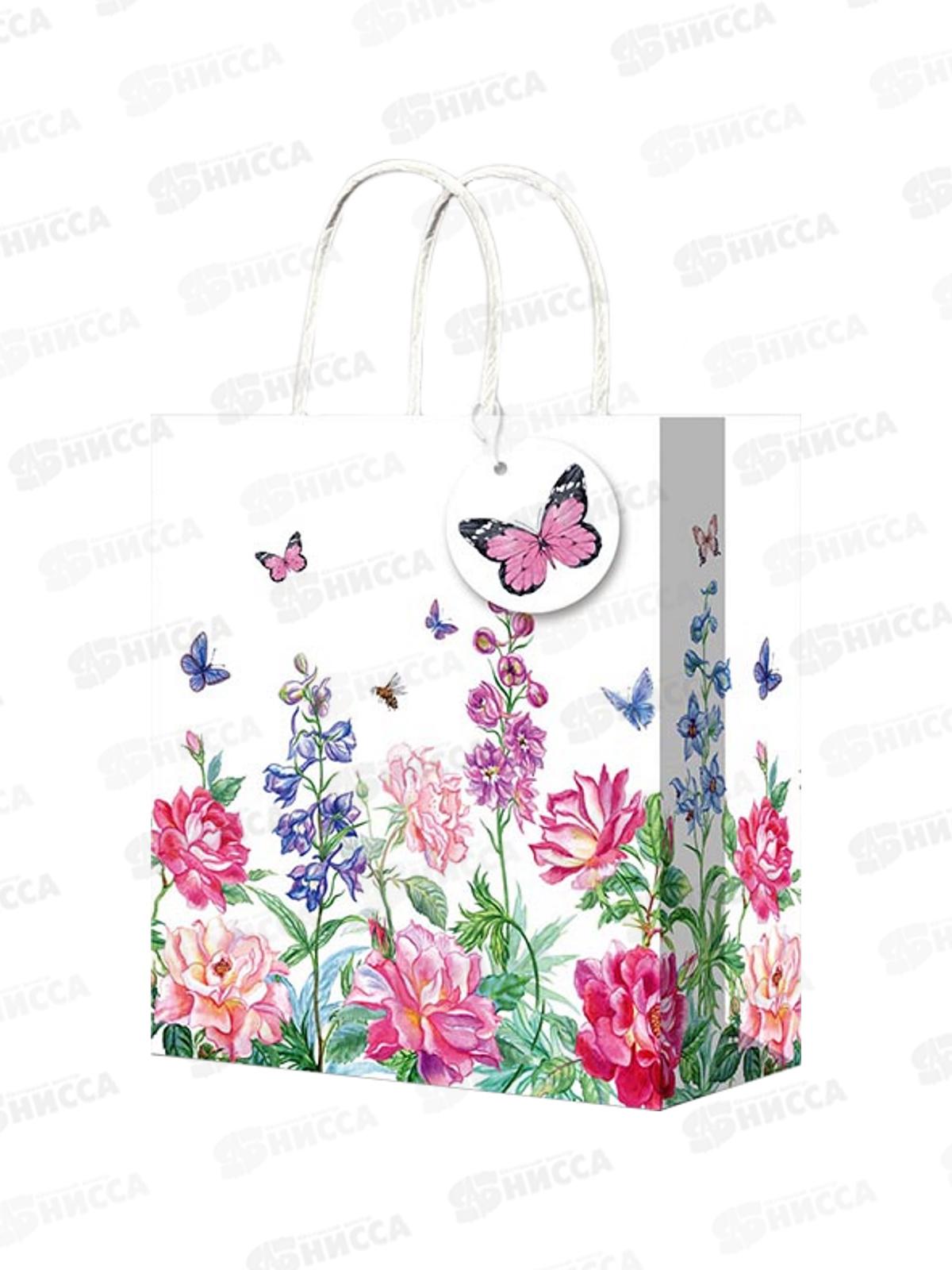 Пакет подарочный MI 26,4х32,7х8см Сезонные цветы, нежн ППК-4465  *12