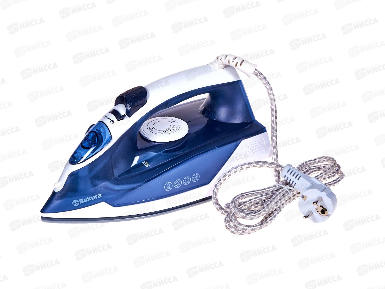 Утюг электро SA-3074CBL 2200Вт 230мл керам самоочист