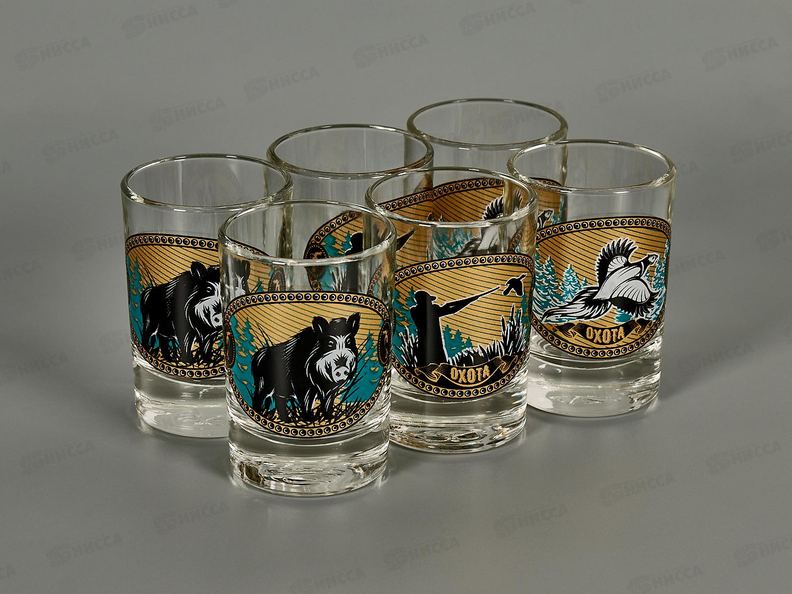 Набор стаканов 6шт 02с1022 На охоте 50мл *18