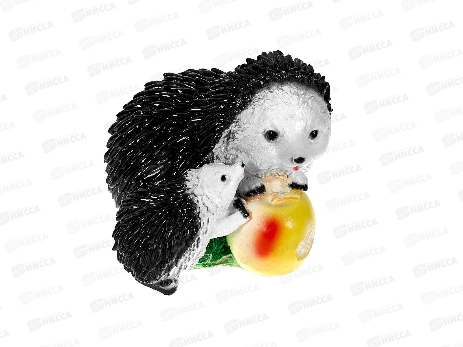 Фигура садовая из гипса &quotДва ежа с яблоком&quot (150*200мм) арт.4