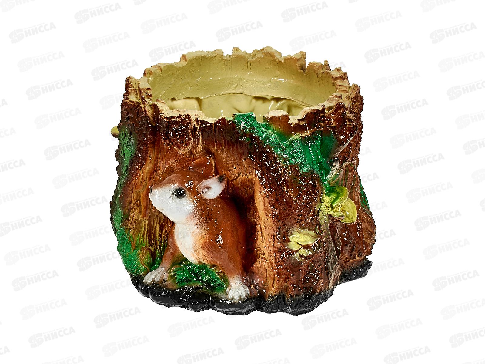 Кашпо "Белка в пне большое" (200*260мм) арт.69