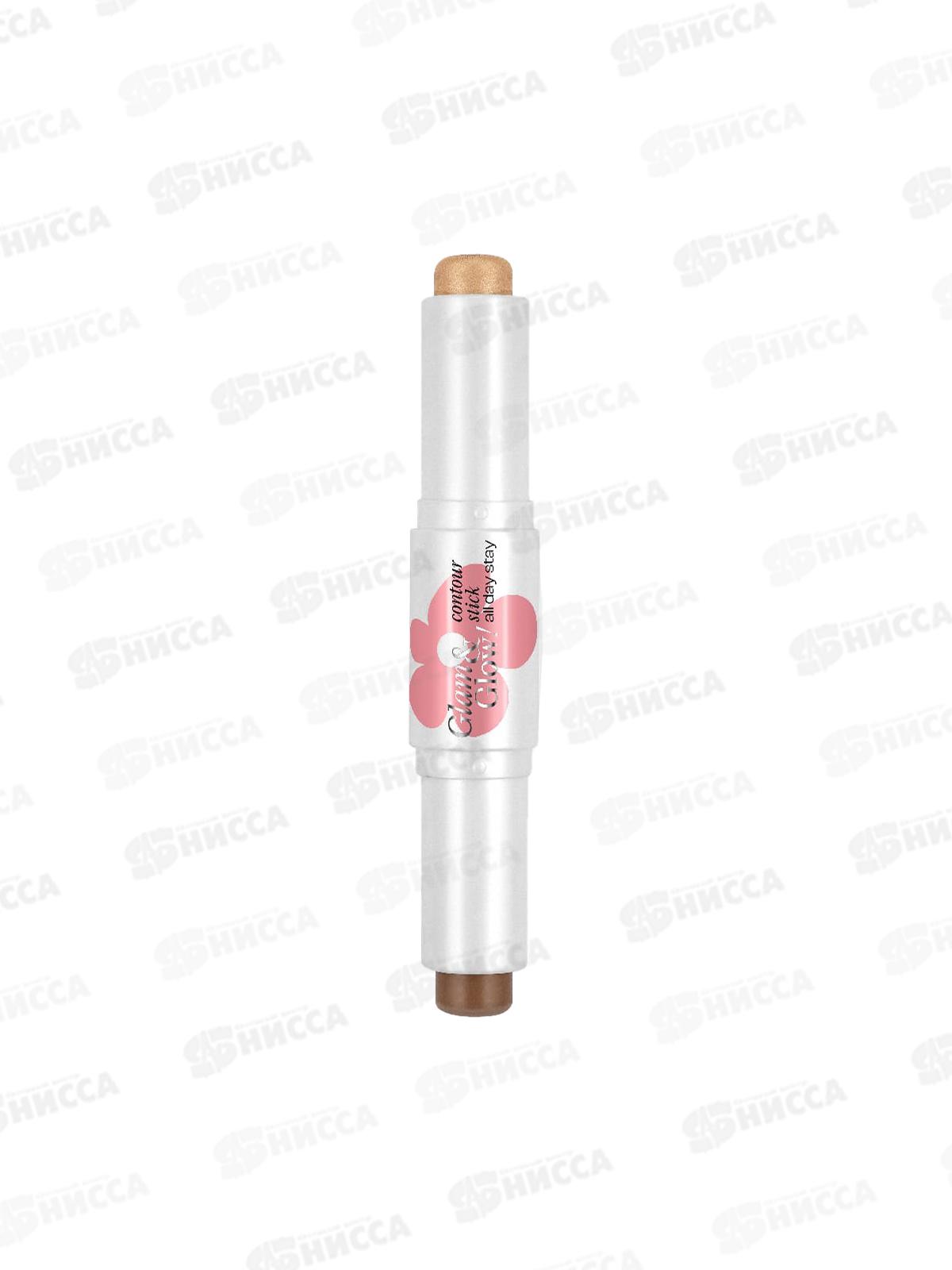 Monic Beauty Двухсторонний контуринг G&G №02 хайлайтер+румяна *3