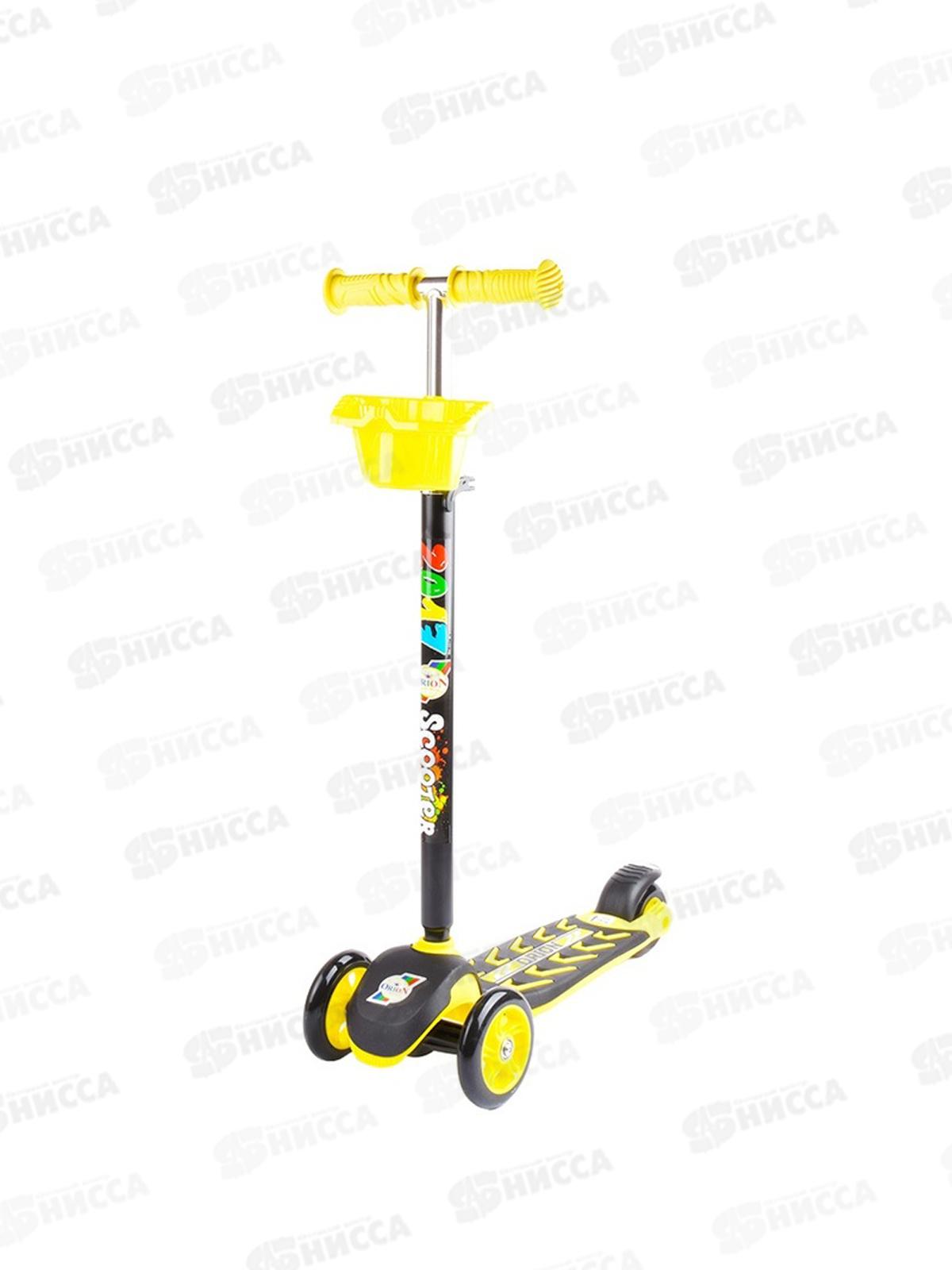 Самокат Желтый с корзиной, 3 колеса (ОР164в7Жел) /5