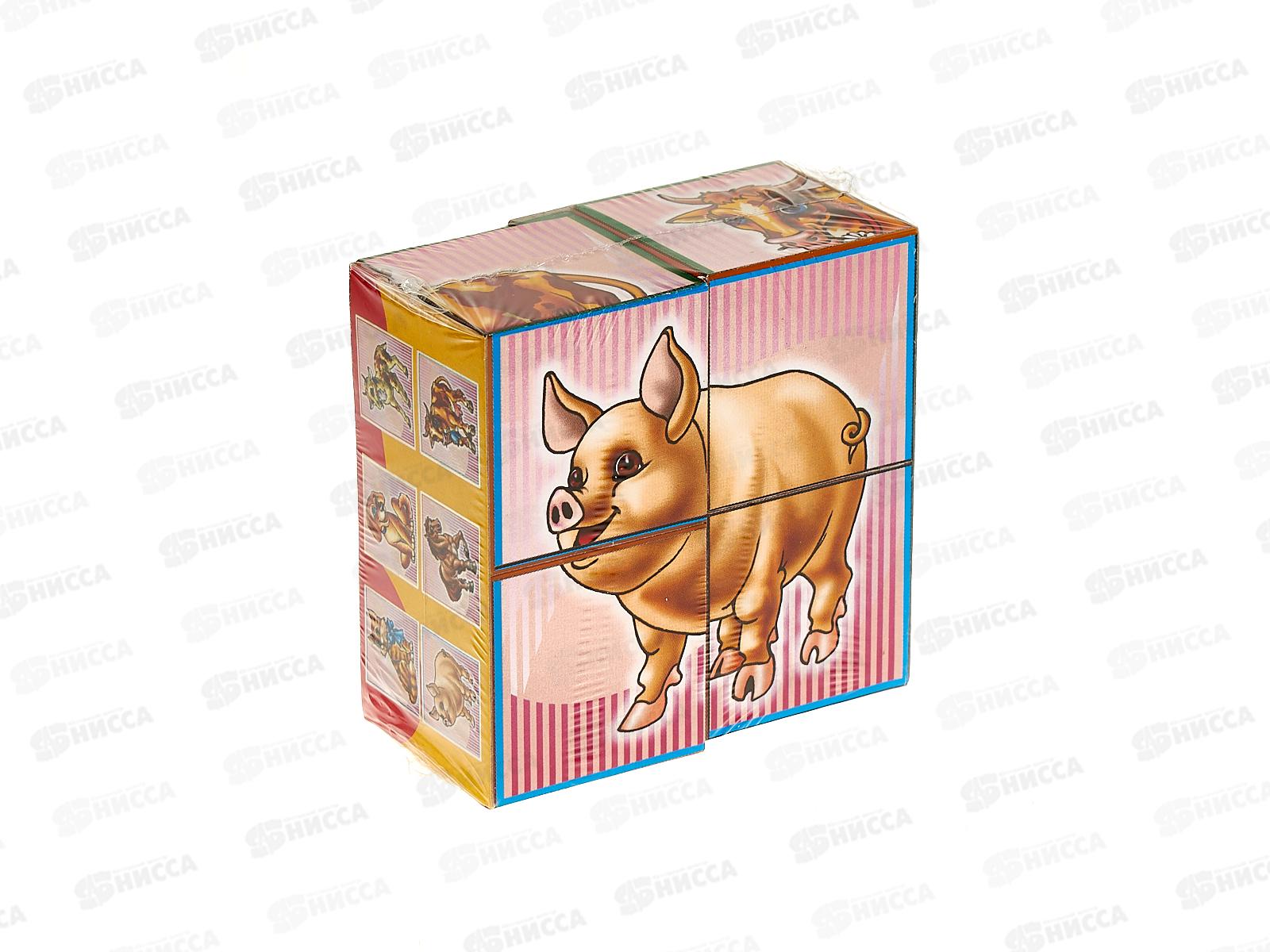 Набор из 4 кубиков &quotДомашние животные&quot (Т1837) /34