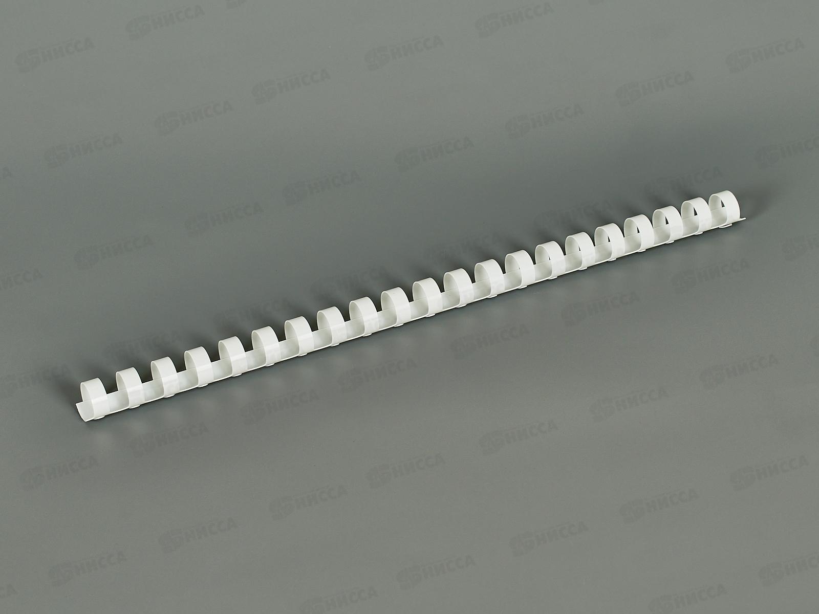 Пружина пл./переп. OfficeSpace 14мм белая, 100шт, PC7009 *20