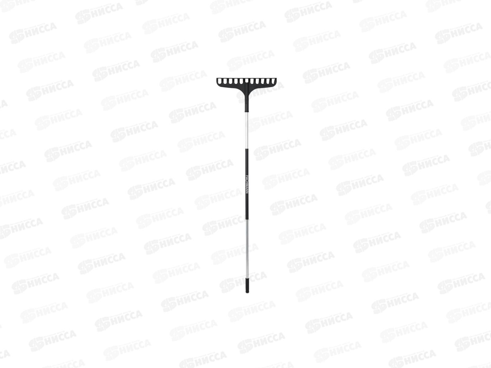 Грабли универсальные с гребнем полиамид с aлюминиевым черенком