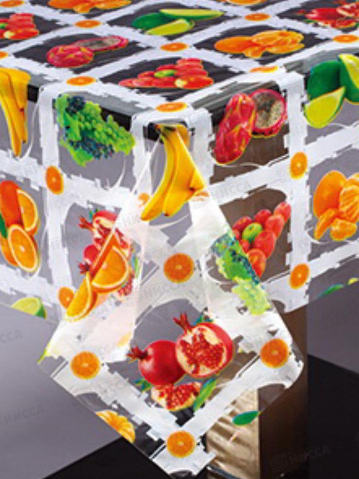 Клеенка прозрачная MIRAGE Н055 1,37м*010мм*25м с печатью