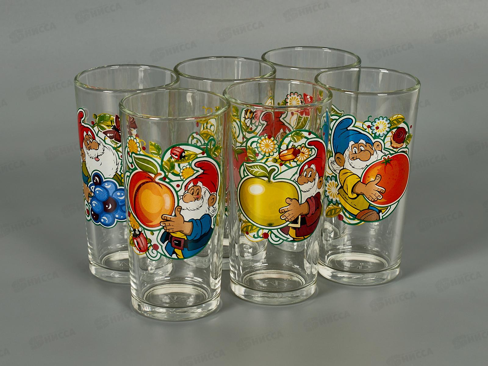 Набор стаканов 250мл 6шт 146-Д Гном с фруктами