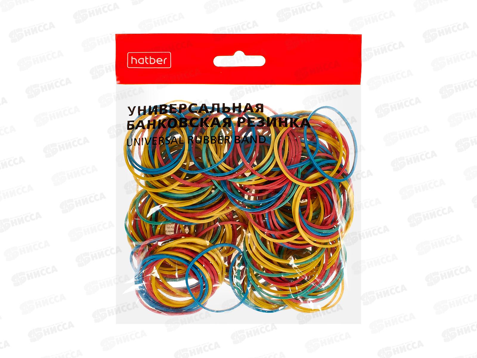Резинка д/денег Hatber  60мм, 100г асс ,083965 *10/200