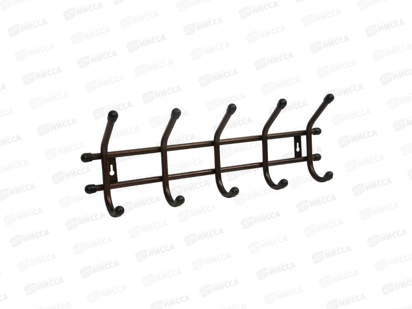 Вешалка для одежды 5 крючков бронза ВТ-5 *6