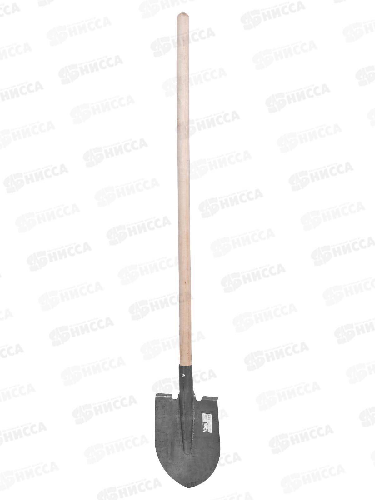 Лопата штыковая из рельсовой стали ЛКО, черенок высшего сорта, 215*394мм, 24-02-035