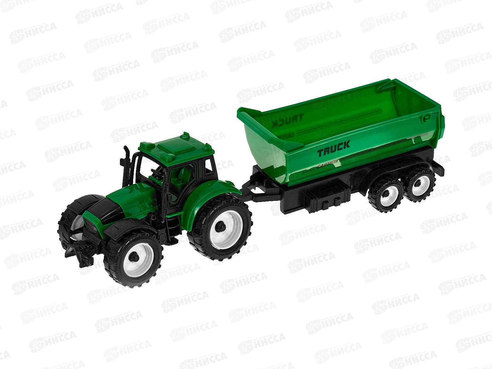 Трактор №669-35 с прицепом инерционный пакет 40*10*17