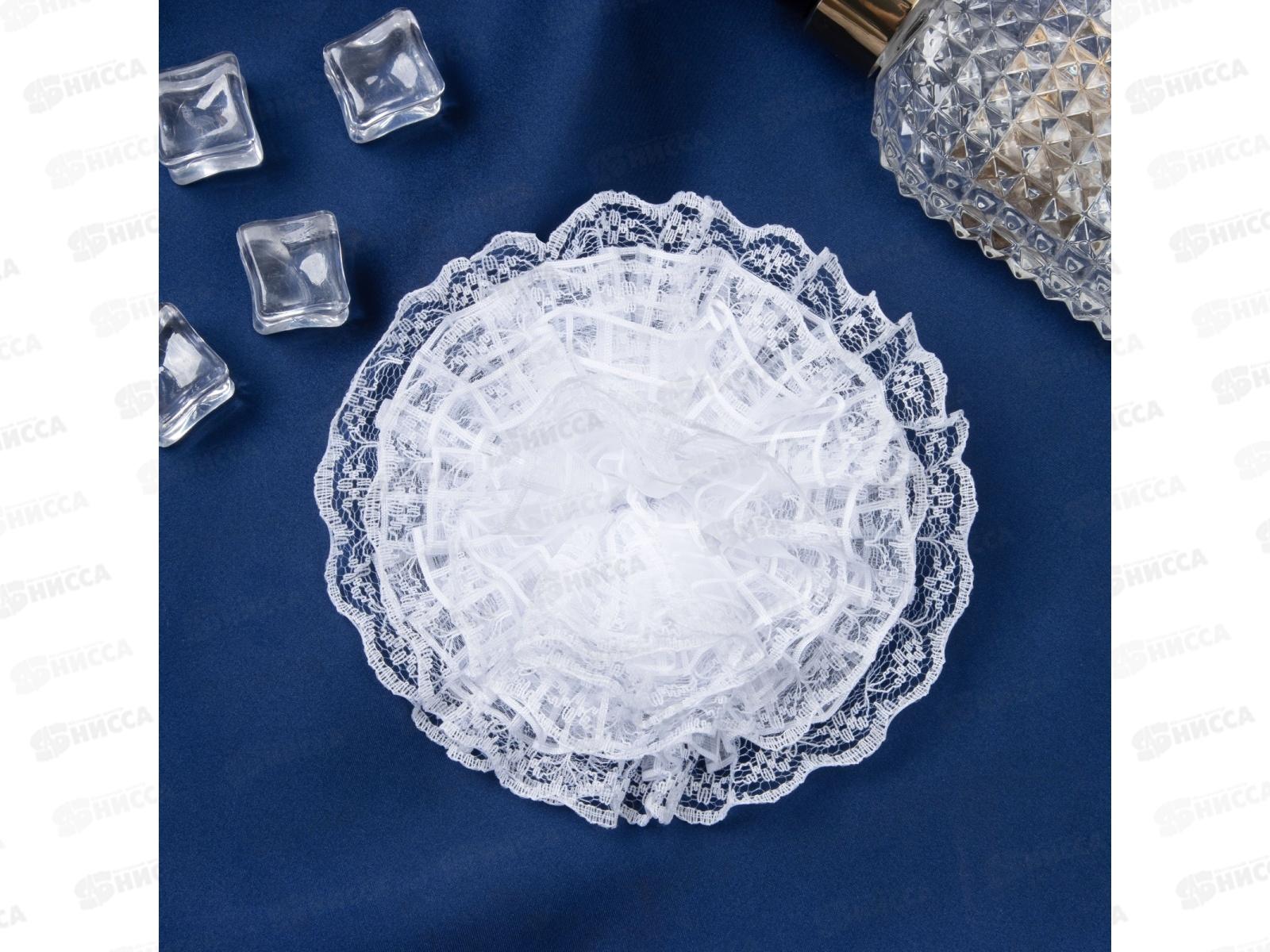 Резинка  д/в &quotШкольница&quot бант кружевной 10см белый 10526772