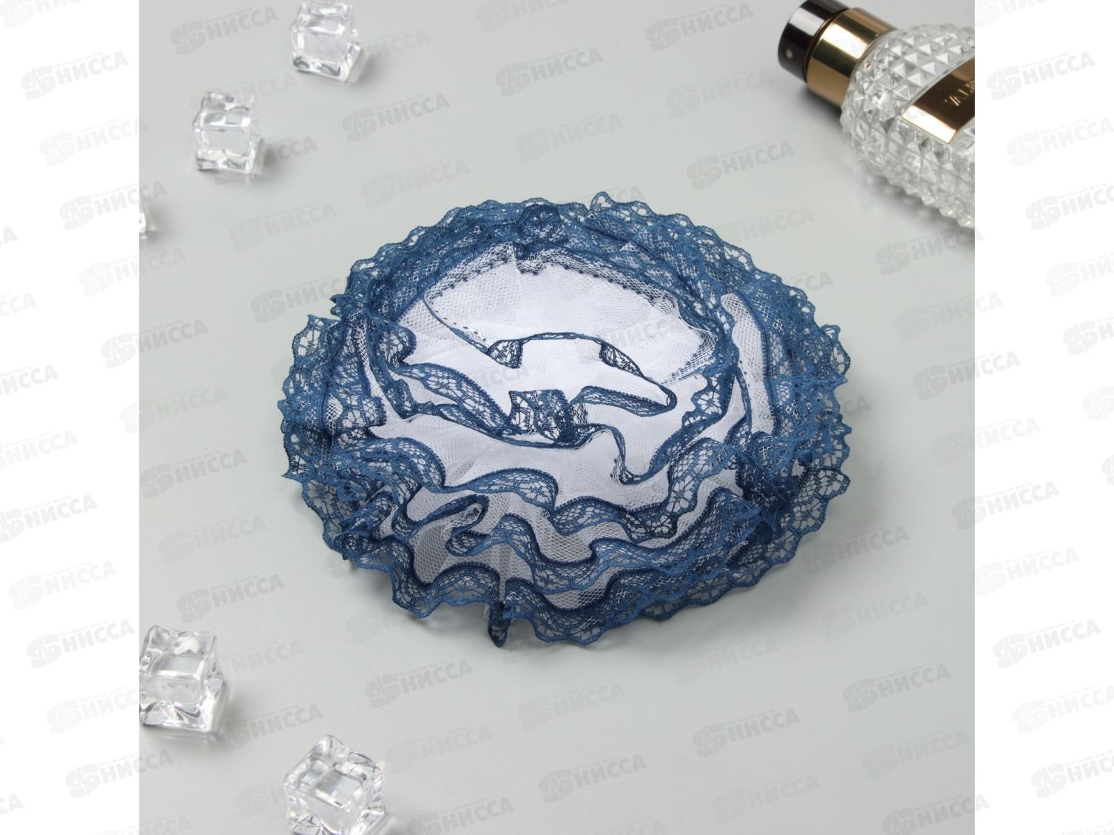 Резинка  д/в &quotШкольница&quot бант волна 15см сине-белый 10679911