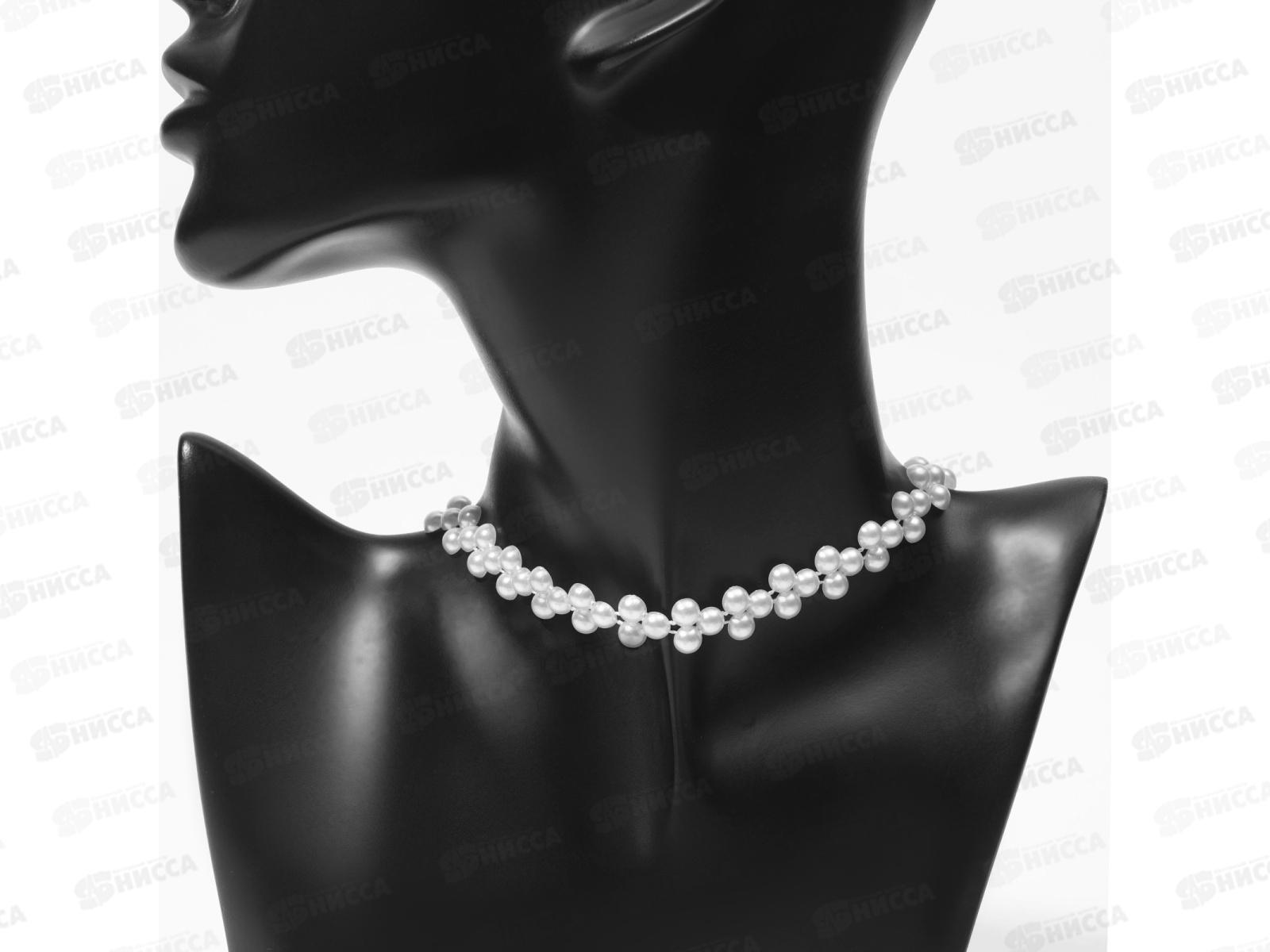 Чокер &quotЖемчуг&quot трио белый 35см 10227501