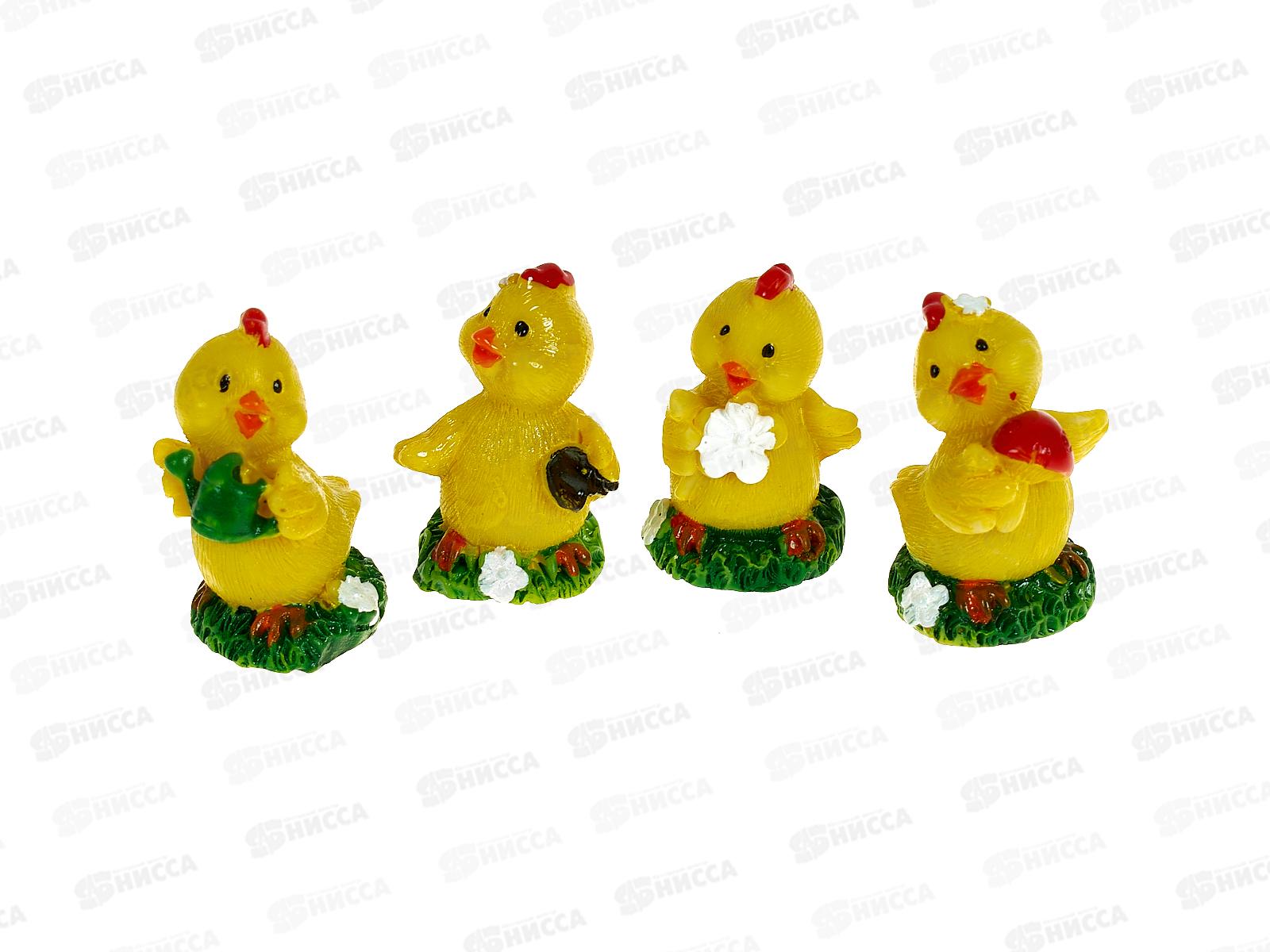 Сувенир &quotЦыпленок на травке&quot 2*3,2см микс 10212755 *4