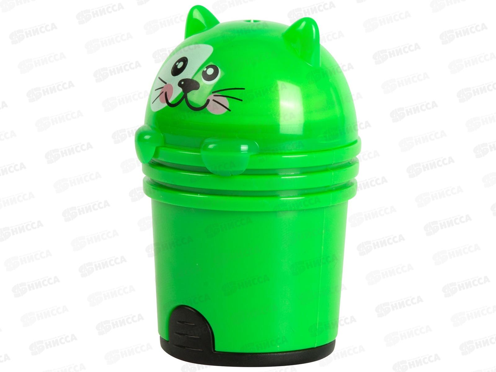 Точилка Каляка-Маляка Котики контейнер/ластик 1отв. ТОКМЛФКК-А *32