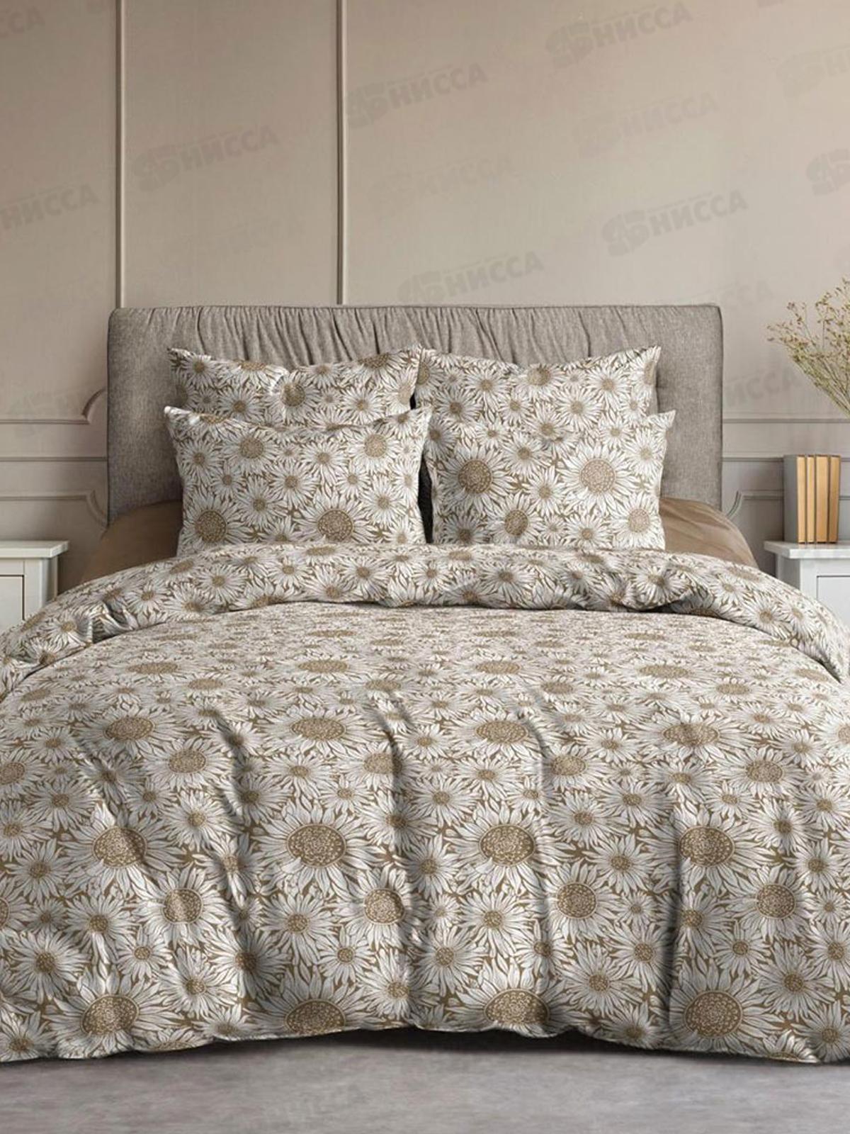 КПБ 2,0сп с евро прост. Бязь 120гр Санфлауэр 20134-1+71141-18 70*70(2)