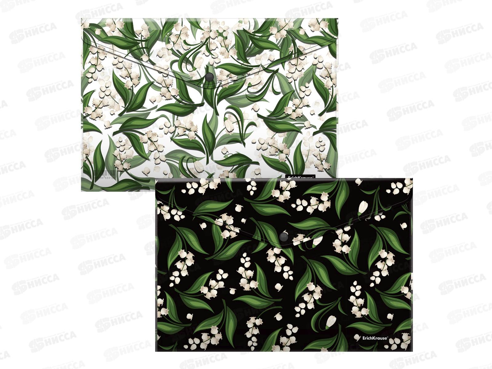 Папка-конверт  EK A4 54787 (набор 4шт)May Bells ассорти *20